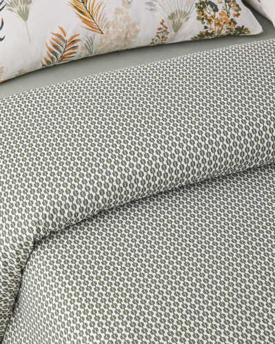 Verdant Dream Pamuk Tek Kişilik Çarşaflı Nevresim Takımı 160x220 cm Yeşil