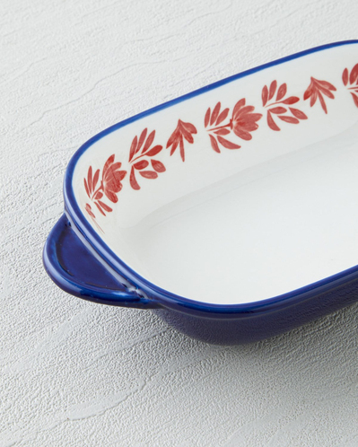 Verlure New Bone China Çerezlik 21x12 cm Bordo