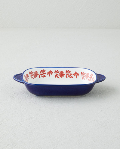 Verlure New Bone China Çerezlik 21x12 cm Bordo