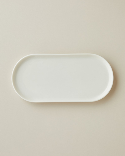 Verona Porselen Kayık Tabak 22 cm Beyaz