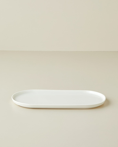 Verona Porselen Kayık Tabak 30 cm Beyaz