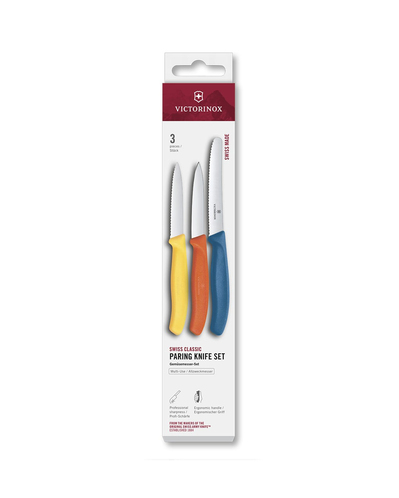 Victorinox 6.7116.32C1 Swiss Classic Paslanmaz Çelik 3lü Bıçak Seti Renkli