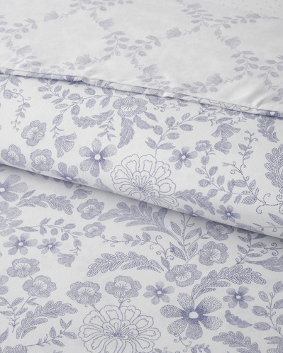 Vionne Kolay Ütülenir Çarşaflı Çift Kişilik Nevresim Takımı 200x220 cm Lila