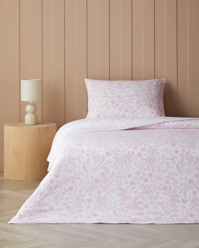Vionne Kolay Ütülenir Tek Kişilik Çarşaflı Nevresim Takımı 160x220 cm Fuşya
