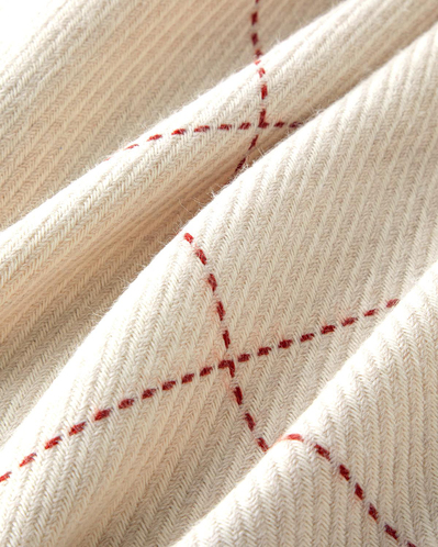 Yumi Koltuk Şalı 140x170 cm Ekru-Kırmızı