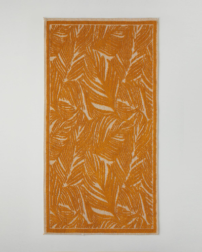 Aligne Pamuklu Bukle Kilim 80x150 cm Hardal-Krem