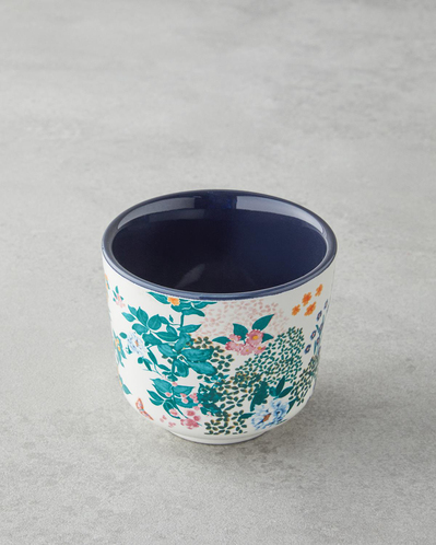 Artistic Flower Seramik 2li Bardak 270 ml Lacivert