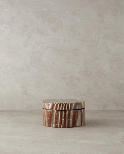 Boho Chic Bambu Dekoratif Kutu Kahverengi