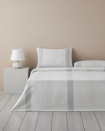 Bold Braid İpliği Boyalı King Size Nevresim Takımı 240x220 cm Gri