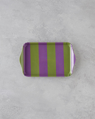 Boldband Melamin Tepsi 23x14 cm Yeşil-mor