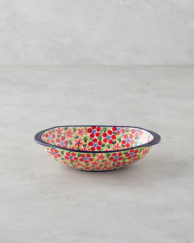 Botanic Stoneware Kayık Tabak Renkli