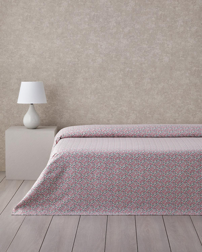 Bright Floral Ecosoft Çift Kişilik Pike 200x220 cm Pembe