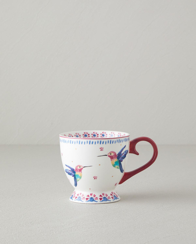 Carnival Sparrow New Bone China Kupa Fuşya