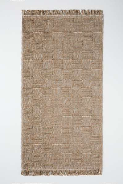Checker Bukle Kilim 120x180 cm Natural
