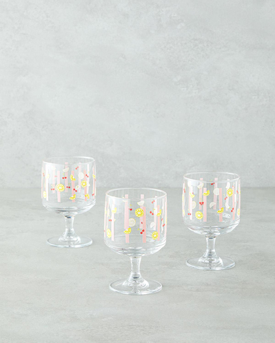 Cherrylim Cam 3lü Cup - Dondurma Kasesi 300 ml Renkli