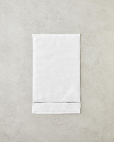 Chic Stripe Pamuklu Nakışlı El Havlusu 30x50 cm Beyaz