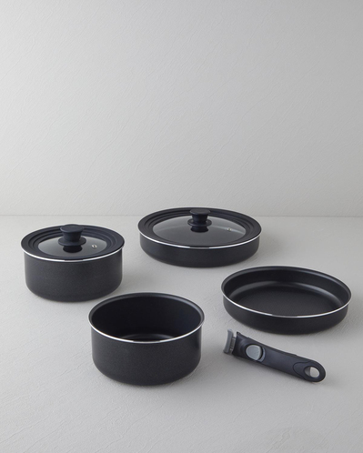 ClickEase 7 Parça Premium Tencere Seti 18-20-24-28 cm Siyah