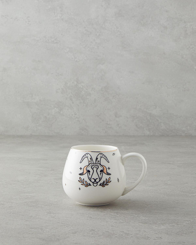 Copricornus New Bone China Kupa 325 ml Siyah-Beyaz-Gold