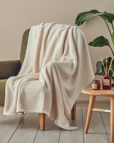 Cozy Wellsoft Tv Battaniyesi Krem