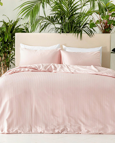 Crystal İpeksi Twill King Size Nevresim Takımı Pembe