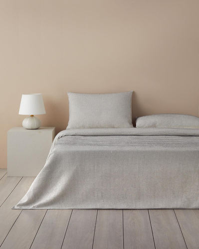 Dotted Waffle İpliği Boyalı Çift Kişilik Nevresim Takımı 200x220 cm Siyah