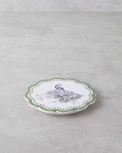 Edenic Melamin Nihale 17 cm Beyaz - Yeşil