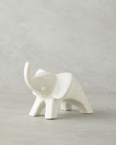 Elephant Biblo 17x13x13cm Krem