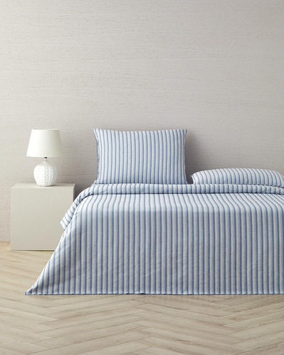 Elite Lines İpliği Boyalı King Size Nevresim Takımı Lacivert