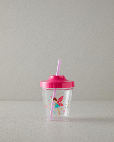 Fairy Tritan Çocuk Pipetli Şişe Pembe