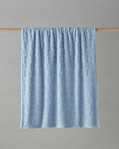 Fancy Love Jakarlı Wellsoft Tv Battaniye 120x160 cm Açık Mavi