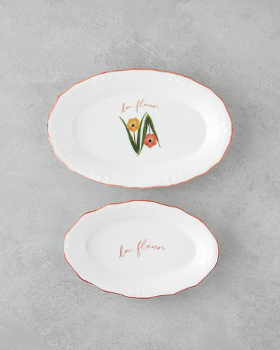 Fleur Porselen Kahvaltı Takımı 20 Parça 6 Kişilik Renkli