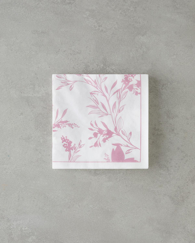Floryna 20li Kağıt Peçete 33x33 cm Pembe-Beyaz