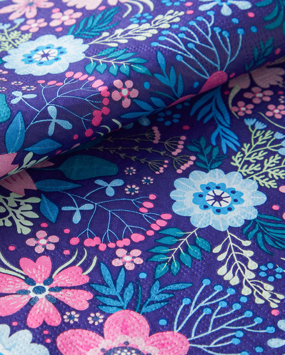 Flower Garden 20li Kağıt Peçete Pembe - Mavi