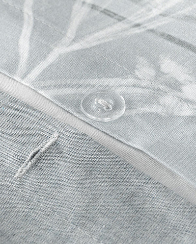 Flower Heaven Dijital Baskılı Pamuklu Çift Kişilik Nevresim Takımı 200x220 cm Gri