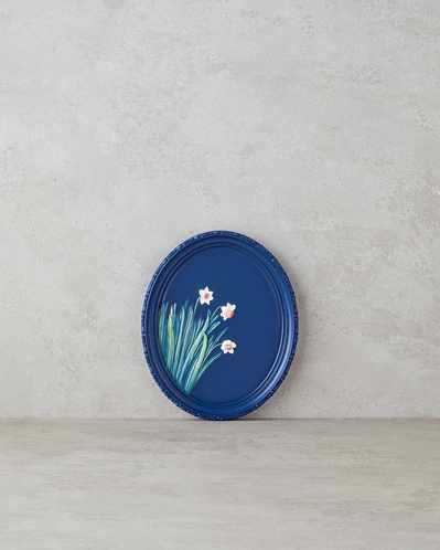 Flowers Polyresin Duvar Aksesuarımavi