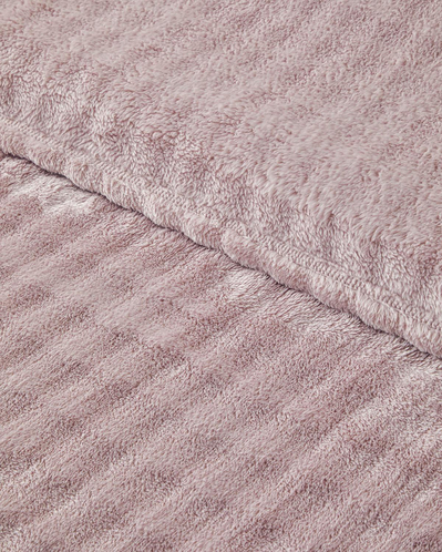 Glance Bubble Pelüş Çift Kişilik Battaniye 200x220 cm Gül Kurusu