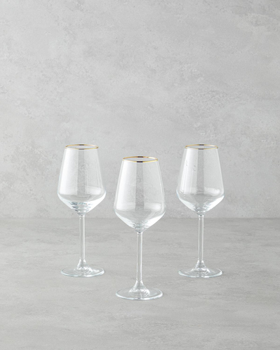Gleam Cam 3lü Kadeh 350 ml Gold