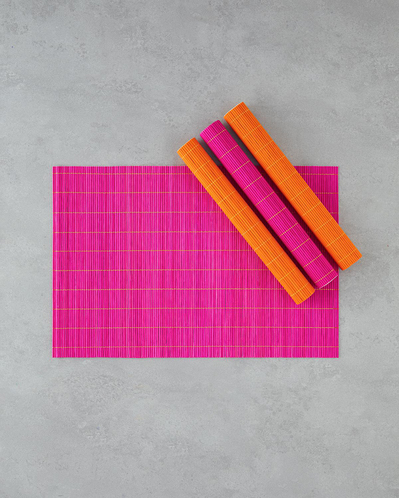 Grove Bambu 4lü Amerikan Servis 30x45 cm Pembe - Turuncu