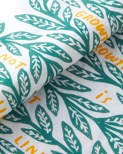 Growleaf 20li Kağıt Peçete 33x33 cm Yeşil