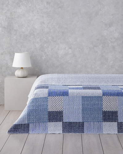 Harlem Tek Kişilik Çok Amaçlı Örtü 160x220 cm Lacivert
