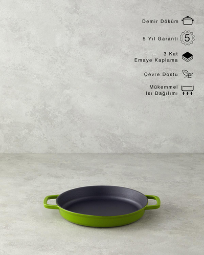 Hecha Demir Döküm Sahan 22 cm Yeşil