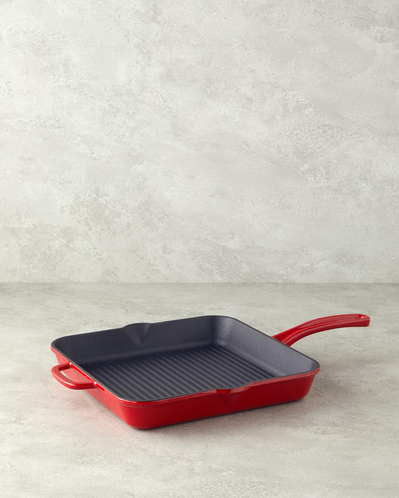 Hecha Demir Döküm Tava Kırmızı