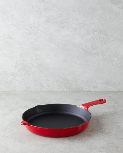 Hecha Demir Döküm Tava Kırmızı