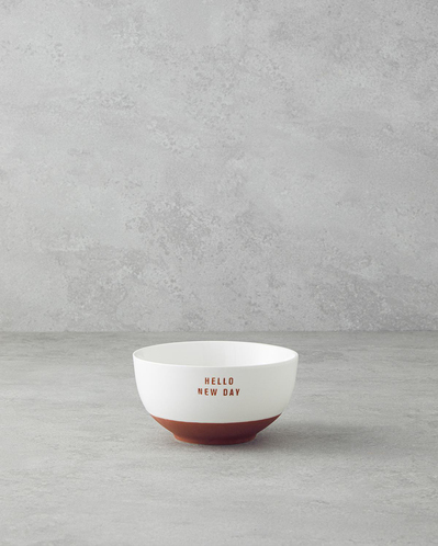 Hello New Day New Bone China Kase 13 cm Beyaz