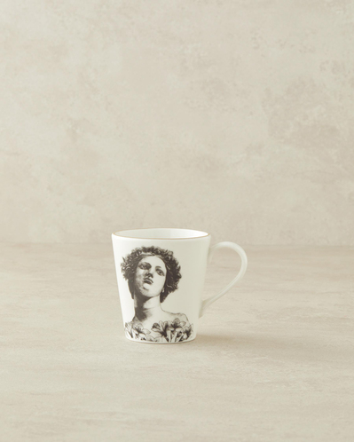 Hera Porselen Kupa 255 ml Siyah - Beyaz