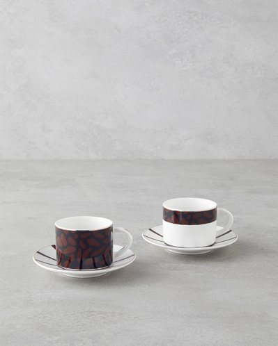 Isolde New Bone China 4 Parça 2 Kişilik Kahve Fincan Takımı 100 ml Kahverengi