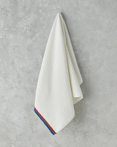 Joyly Stripe Pamuklu Yüz Havlusu 50x80 cm Ekru