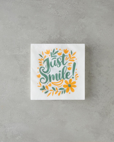 Just Smile 20li Kağıt Peçete 33x33 cm Yeşil-Turuncu