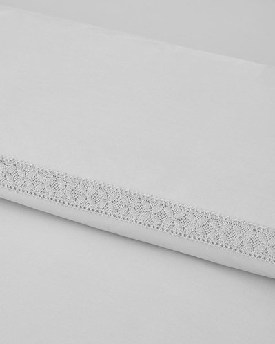 Lace Elegance Kopanakili Perkal Tek Kişilik Nevresim Takımı 160x220 cm Beyaz