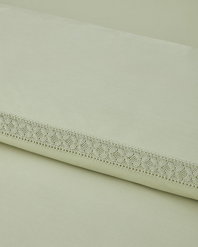 Lace Elegance Kopanakili Perkal Tek Kişilik Nevresim Takımı 160x220 cm Yeşil